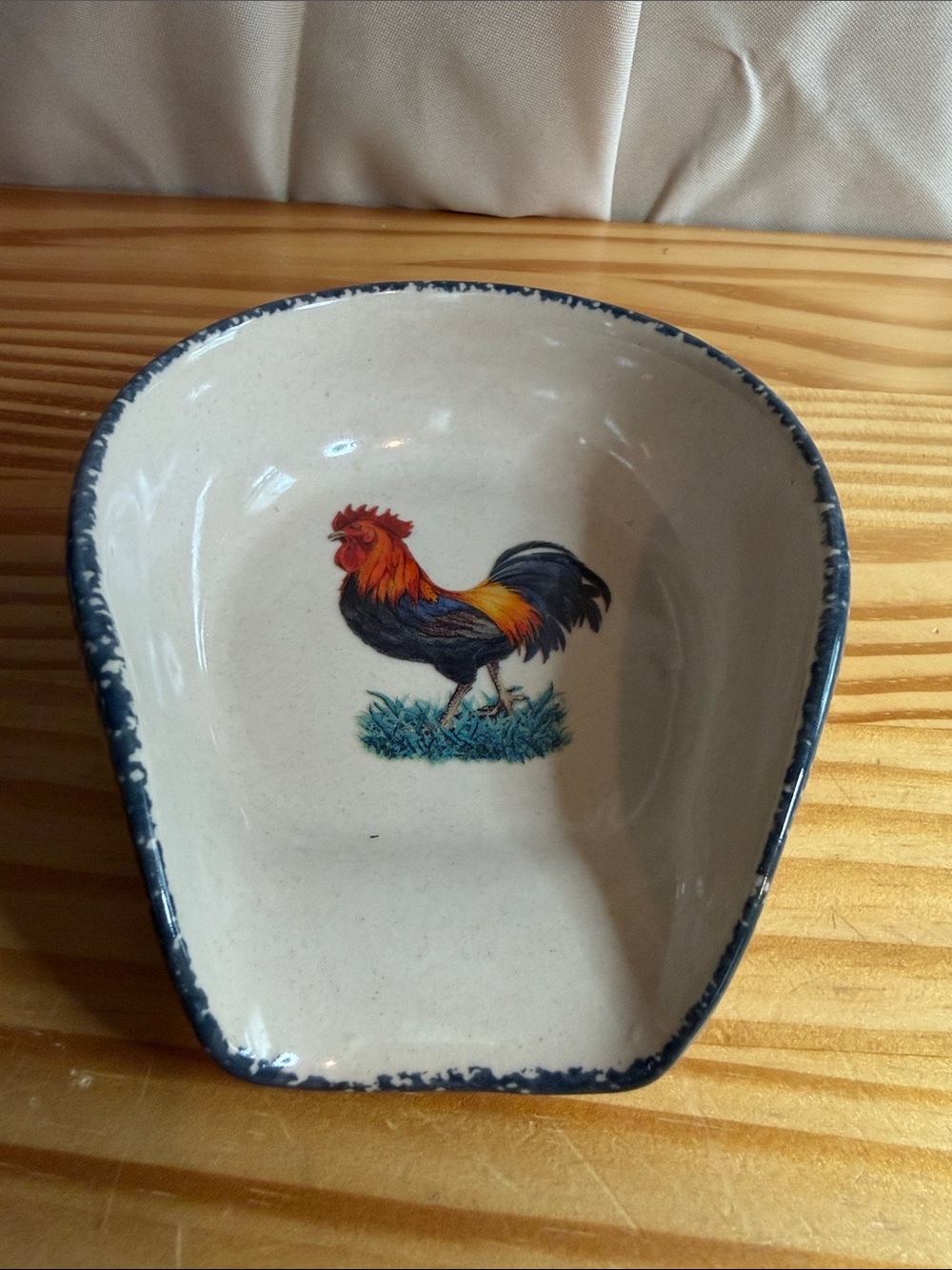 Vintage 2005 Home & Garden Party Rooster Stoneware Spoon Rest